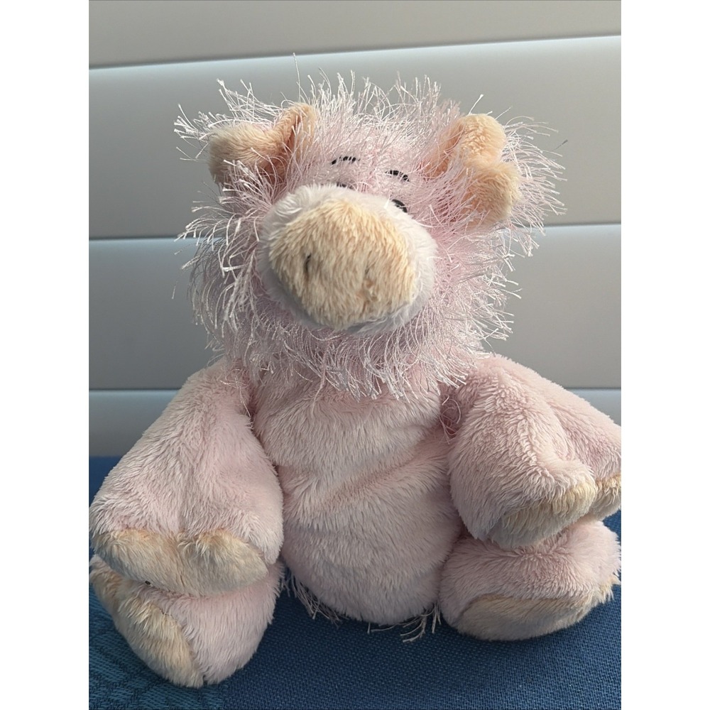 Ganz Webkinz Pink Pig Retired Plush Stuffed Animal Toy HM002 Pink Tan 8.5 inch
